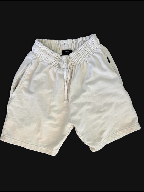 Hours Other - Casual White Men’s Elastic Drawstring Athletic Shorts